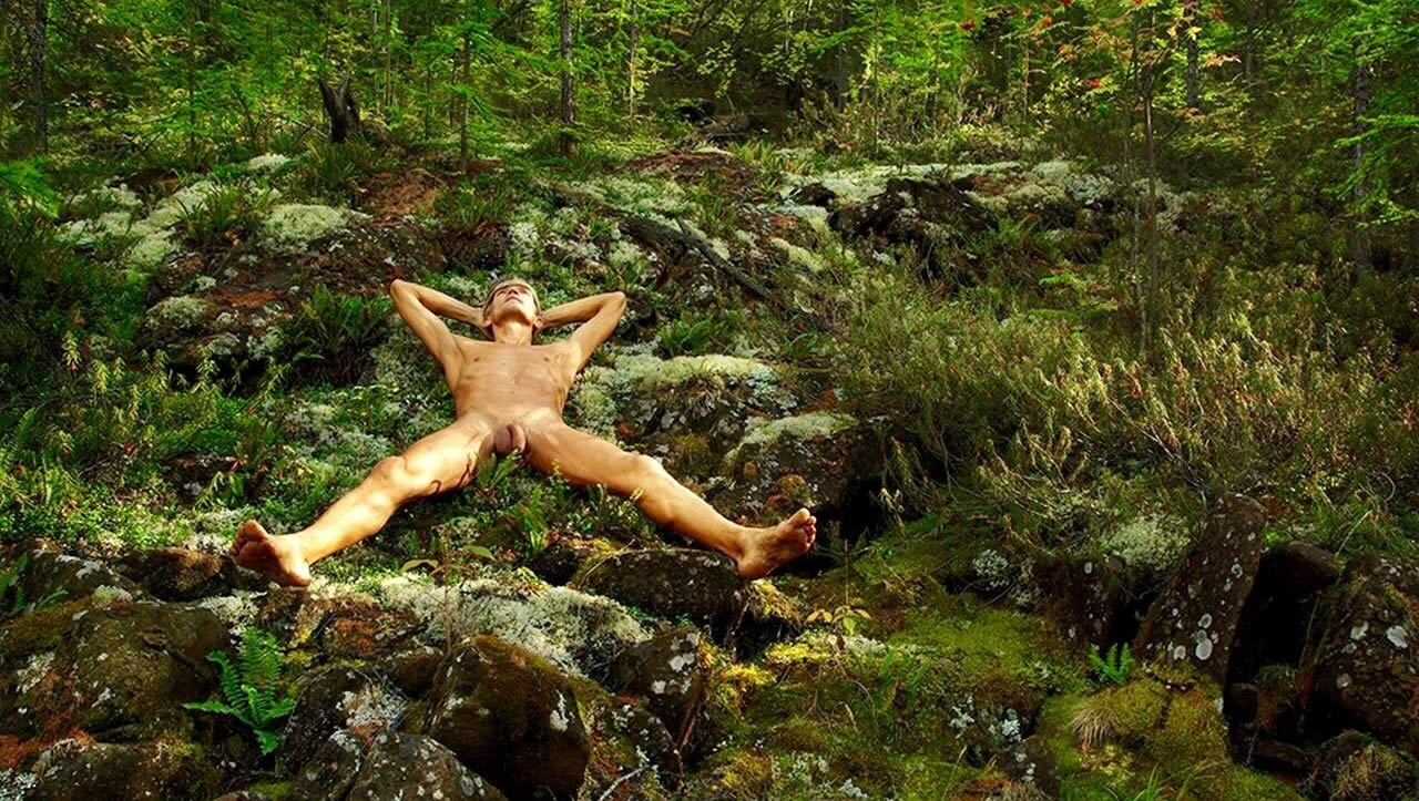 Full-Frontal Lying Naked in the Woods