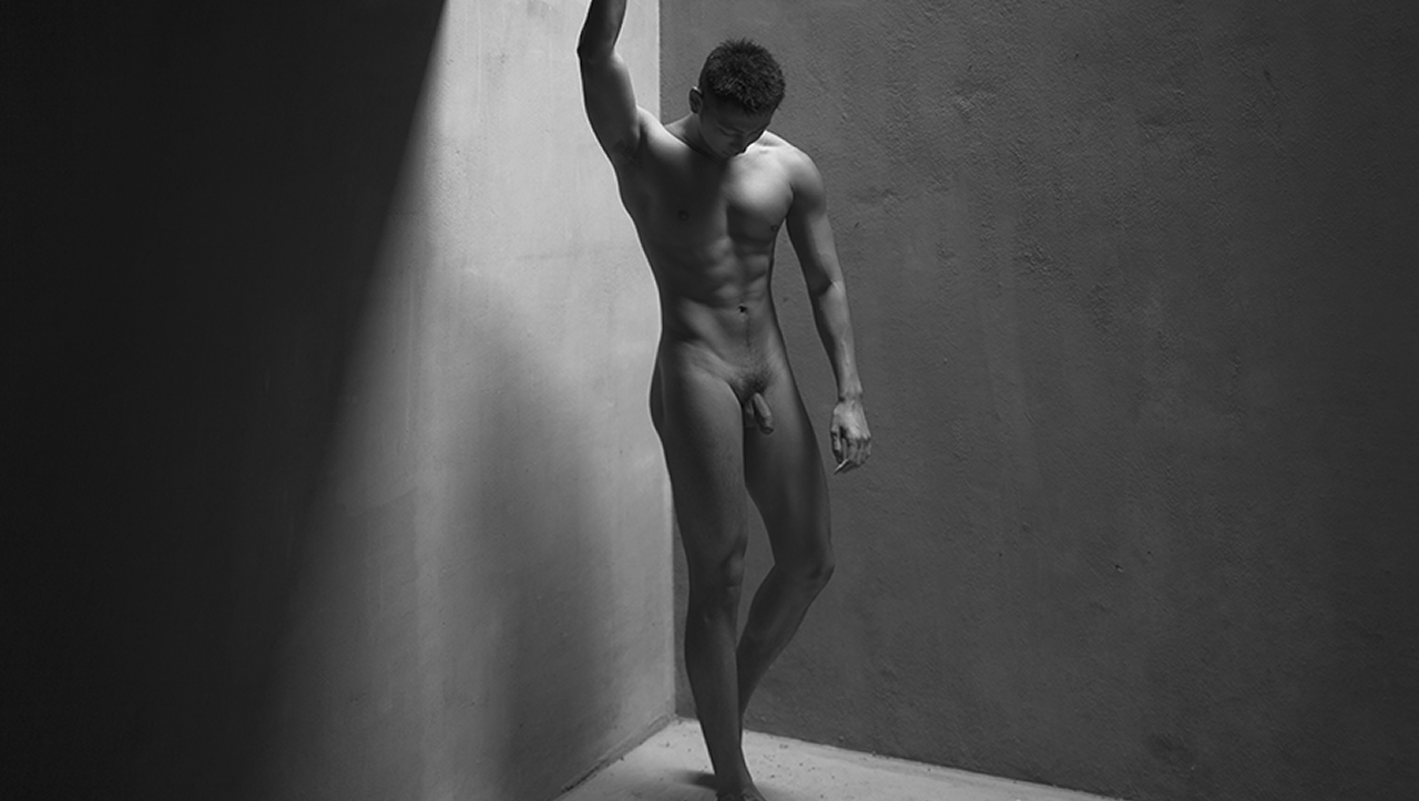 Full-Frontal Black and White Artistic Nude