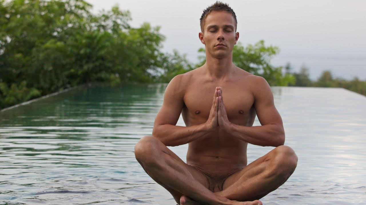 Naked Meditation In A Pool Gallery Of Men