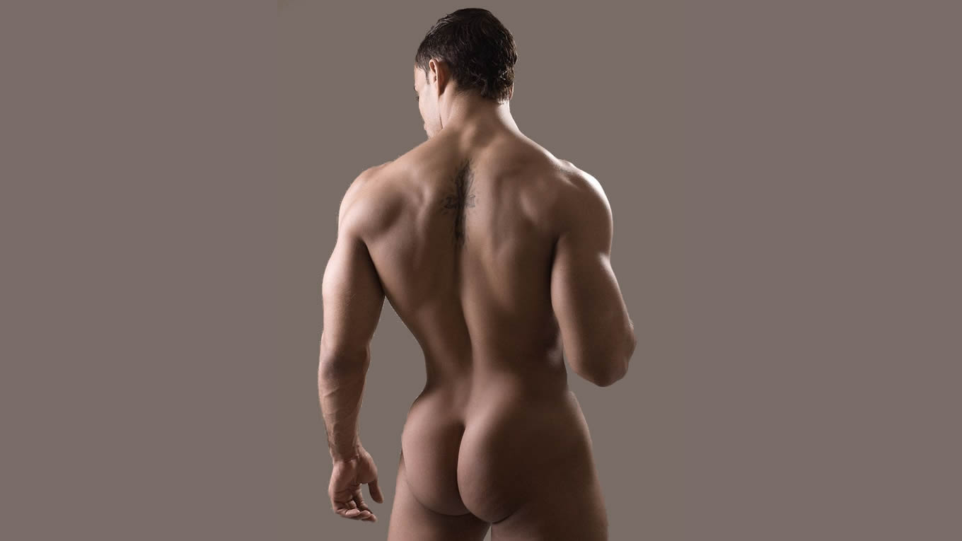 Rearview Muscular Hunk with a Nice Ass