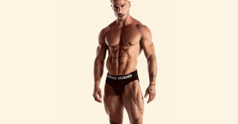 Muscular Stud in Black Modus Vivendi Briefs