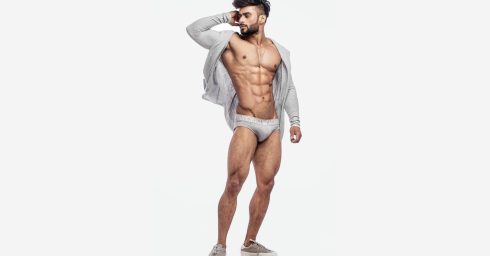 Fit Guy in Grey Emporio Armani Briefs