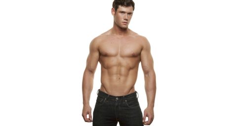 Athletic Guy Shirtless in Black Jeans