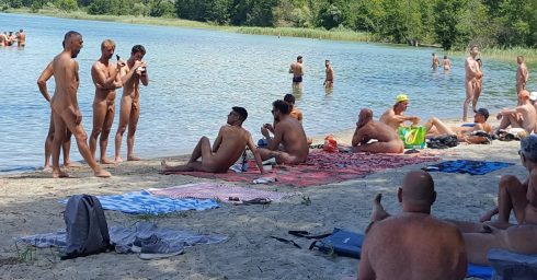 A Bunch of Men at a Nude Beach