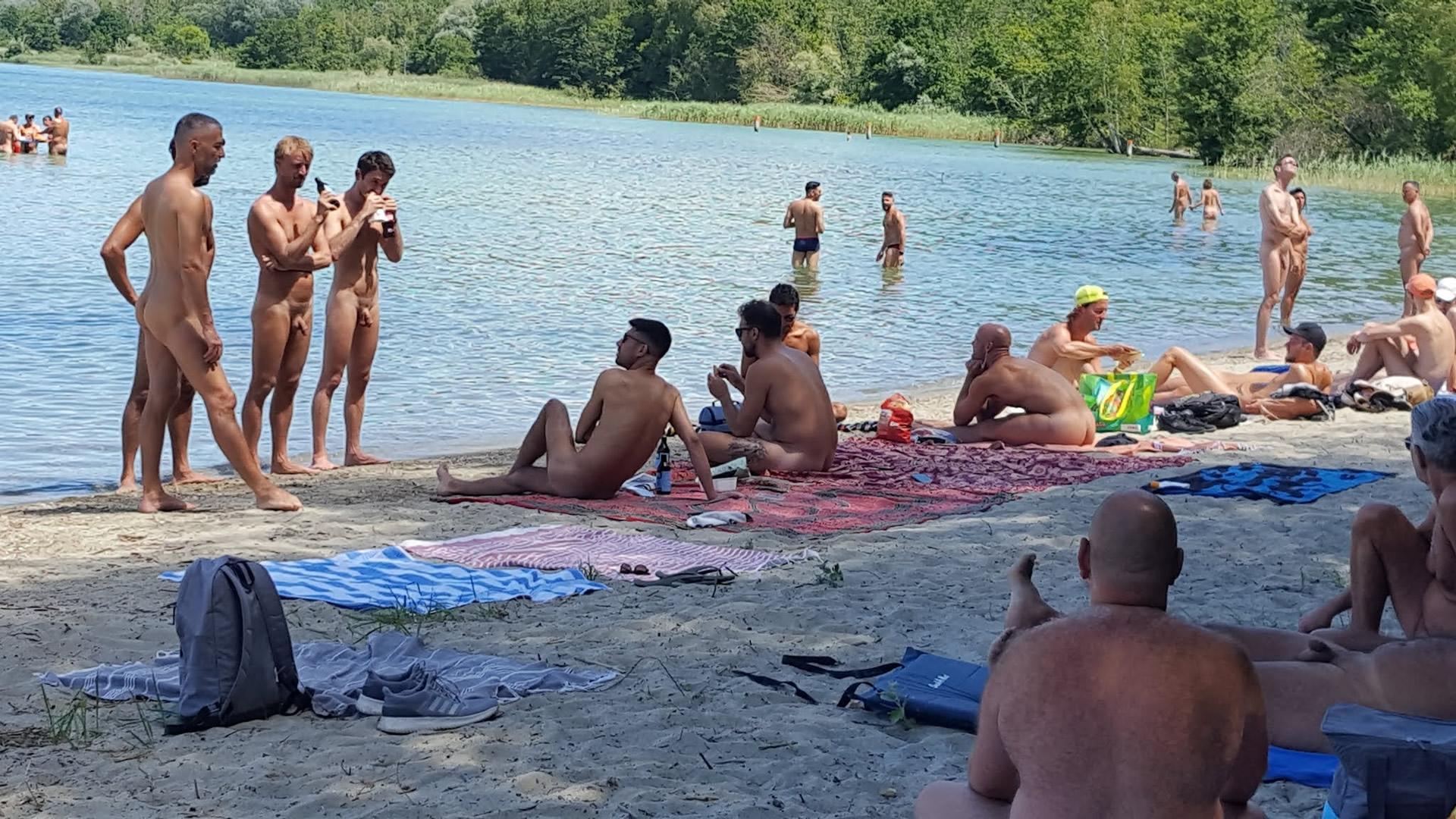 A Bunch of Men at a Nude Beach