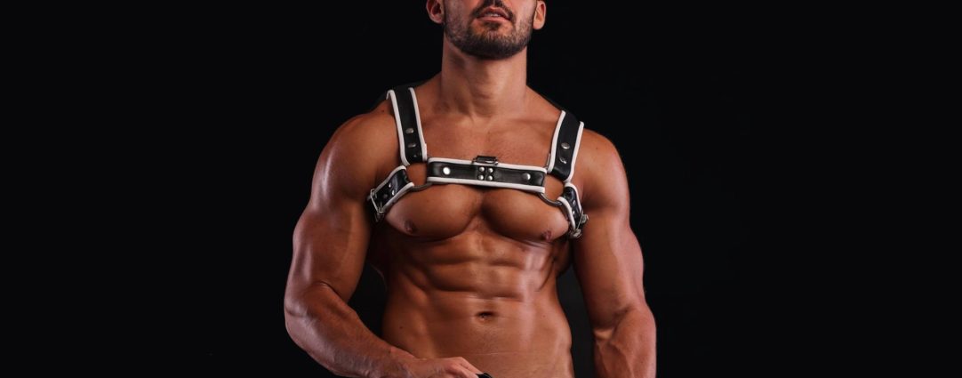 Muscular Stud in a Harness