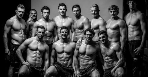 Black and White Twelve Athletic Guys