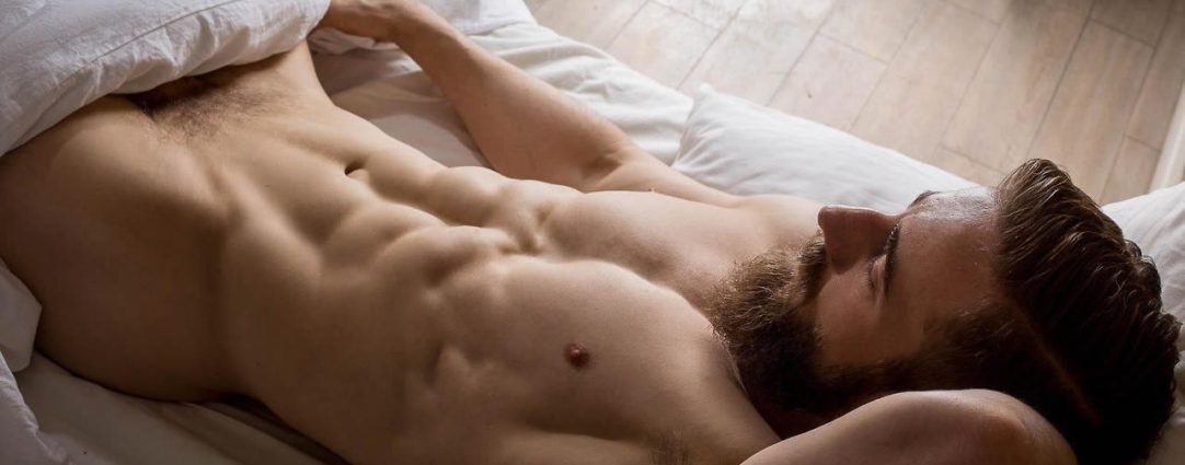 Athletic Hunk in Bed