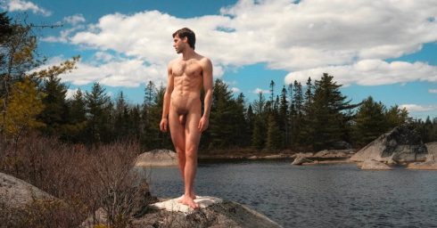 Full-Frontal Fit Guy Naked at a Lake