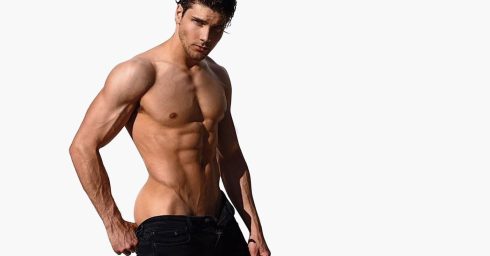 Fit Young Stud Shirtless in Jeans