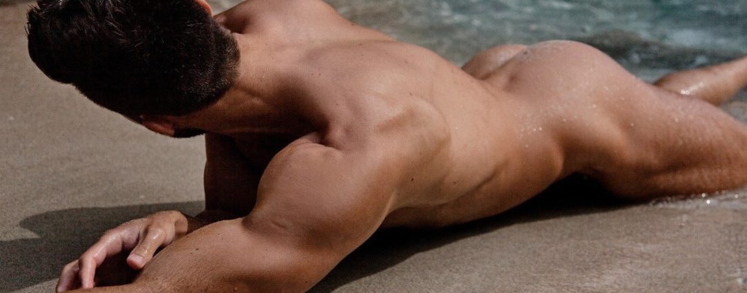 Naked Hunk with a Nice Ass on a Beach
