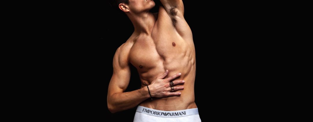 Fit Guy in White Emporio Armani Briefs