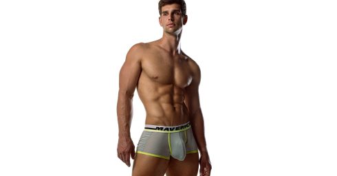 Young Stud in Grey Maverick Square Cut Briefs