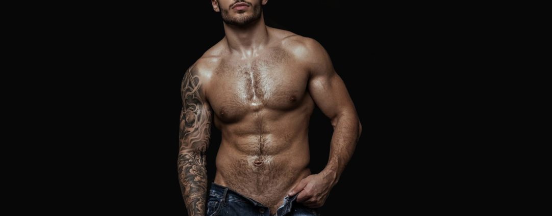 Young Hunk Shirtless in Jeans