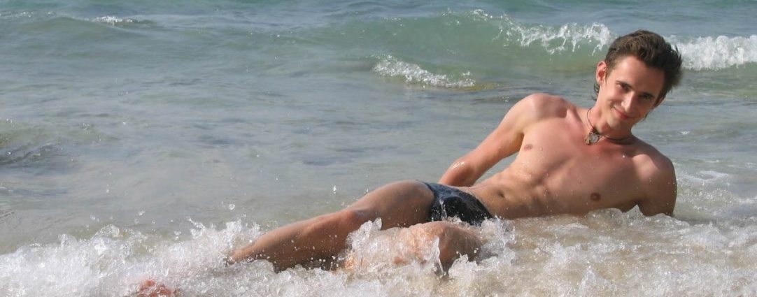 Fit Young Guy at the Waters Edge