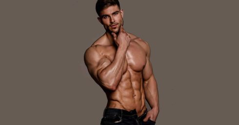 Fit Young Stud Shirtless in Jeans