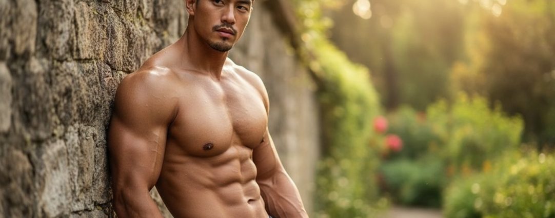 Ripped Guy Shirtless in Jeans