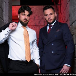 White-Collar Gloryhole - Heath Halo & Hairy Wolf